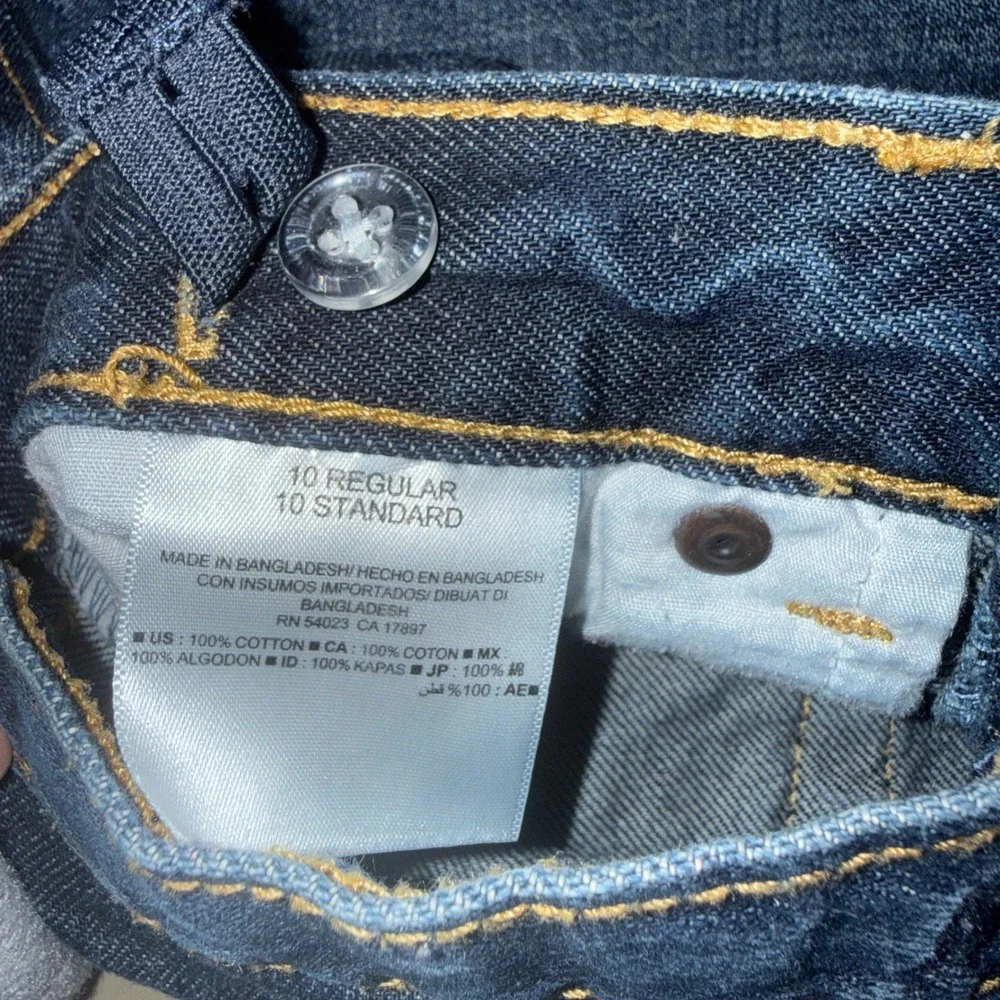 Old Navy Boys Jeans Size‎ 10 Regular Straight Dark Wash Pants adjustable waist